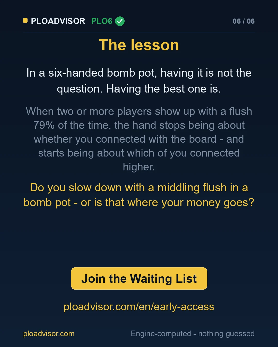 The lesson: having it is not the question, having the best one is